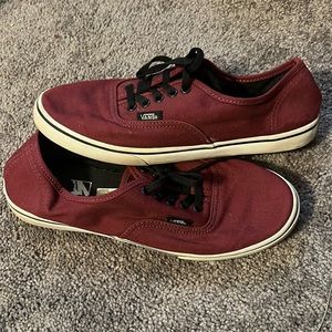 Burgundy Vans size 8 Women